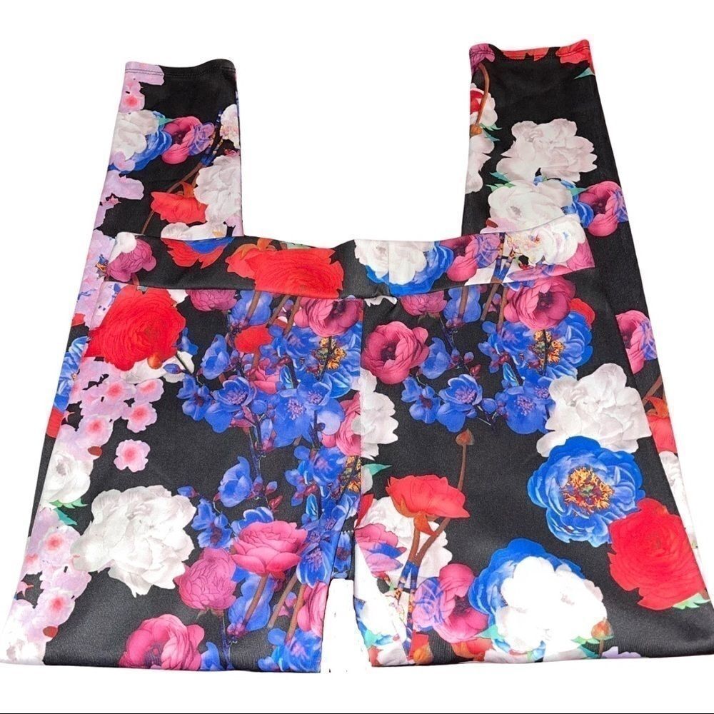 Bongo Bright Floral Leggings - Size Large